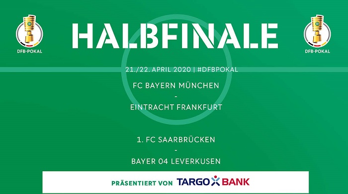 德国杯半决赛对阵：拜仁迎战法兰克福，药厂对阵萨尔布吕肯